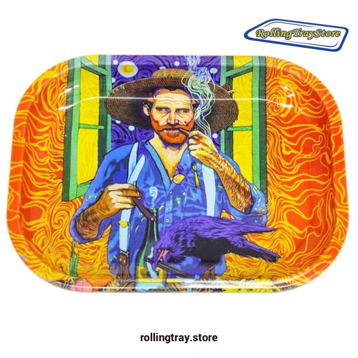 Smoking Man Tobacco Rolling Tray - 7Inch